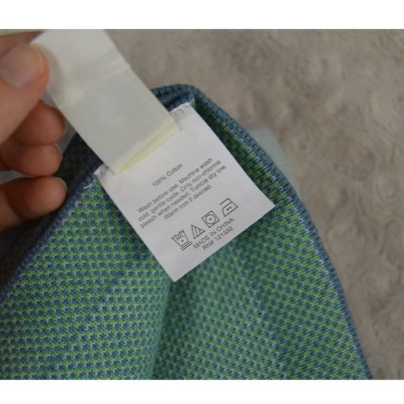 MiGi Little Whale Knit Baby Blanket Blue Green Security Lovey - Picture 6 of 6